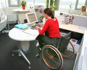 Woman in a wheelchair