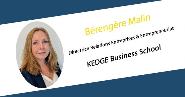 Bérengère Malin rejoint KEDGE Business School en tant que Directrice Relations Entreprises & Entrepreneuriat