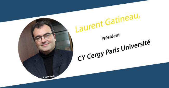 Laurent Gatineau, élu président de CY Cergy Paris Université