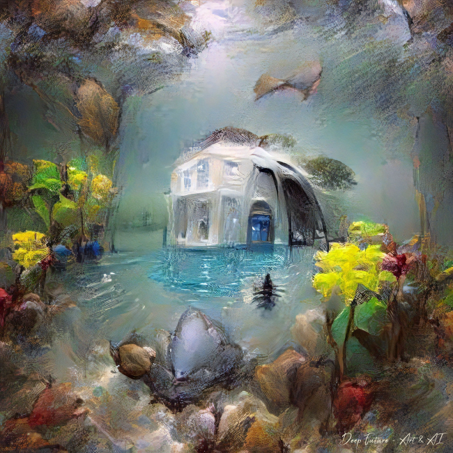 Art, NFT et IA : "Underwater Mansion" de la collection Imaginary Mansions by AI